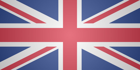British flag with hazy cover.