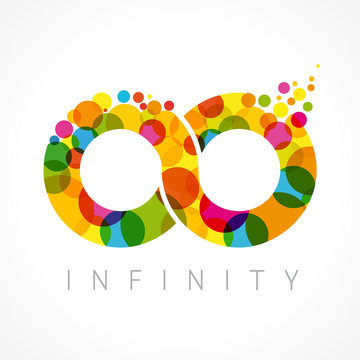 Infinity color logo. ColorfulI infinity loop symbol logo icon design template