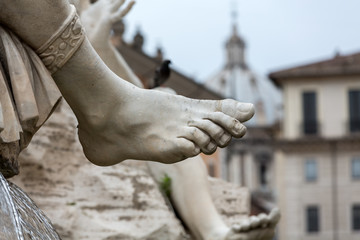 The Fountain of the Four Rivers - Piazza Navona, Rome, Italy - obrazy, fototapety, plakaty
