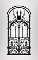 Forged gate door icon. Vector EPS10.