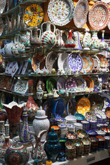 Fototapeta na wymiar The Grand Bazaar, Market Stall, Istanbul, Turkey.