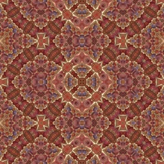 Seamles mosaic kaleidoscopic fractal in medieval style