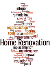 Home Renovation, word cloud concept 8