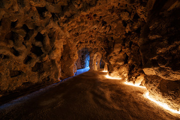 An underground walkway at the Quinta da Regaleira, Sintra, Portugal