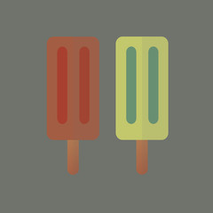 Fruit ice cream on a stick