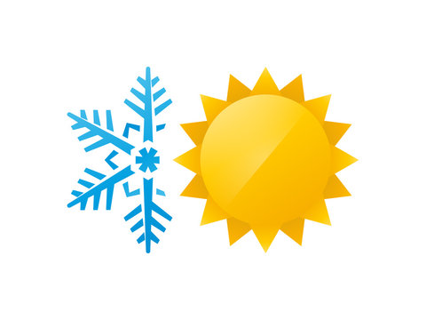 snowflake and sun icon