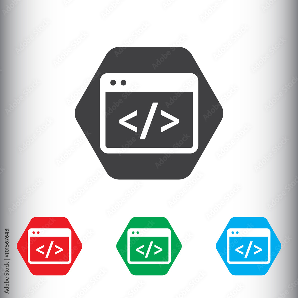 Aufkleber Coding icon