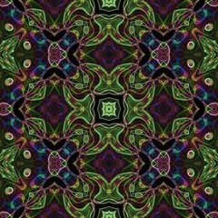 Kaleidoscopic wallpaper tiles