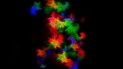 Abstract falling energy leaves