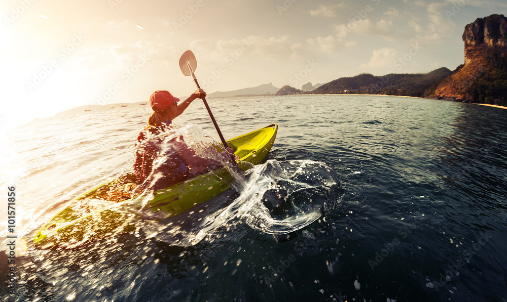 Wall mural kayaking