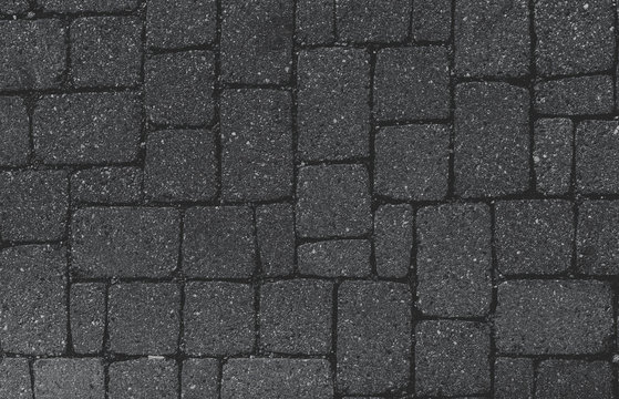 Outdoor grey concrete block floor background and texture
