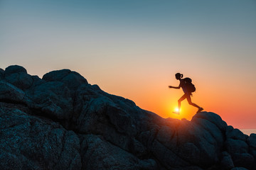 Hiker with backpack