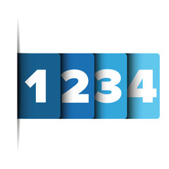 One two three four progress bar