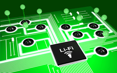 Circuit board Li-Fi concept