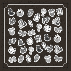 baby retro frame design 