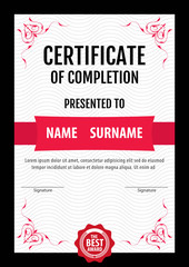 vertical certificate template,diploma,Letter size ,vector