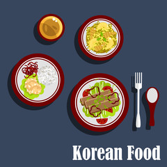 Traditional dishes of korean cuisine