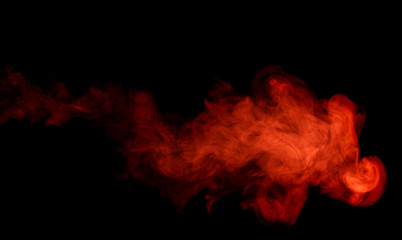 Abstract red smoke hookah.