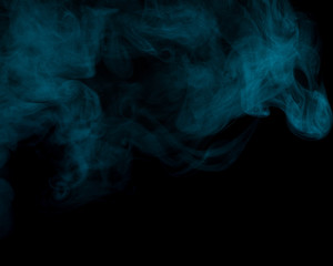 Abstract aquamarine smoke hookah.