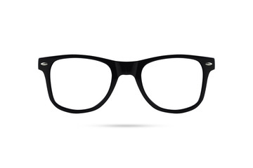 Fashion glasses style plastic-framed isolated on white backgroun