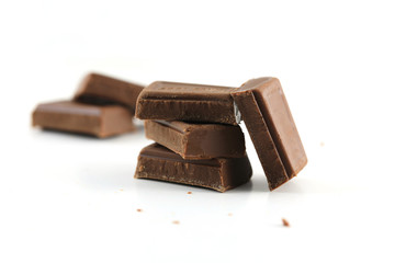 Chocolate brown on white background.