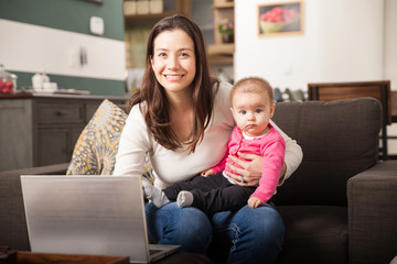 Working from home and babysitting