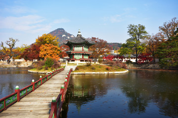 Fototapeta premium Gyeongbokgung Palace in Autumn