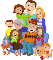 Big family with grandparents