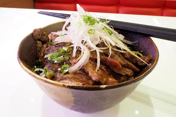 Beef grill with rice