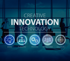 Naklejka na ściany i meble Creative Innovation Development Strategy Improvement Concept