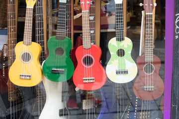 Multi-colored guitar