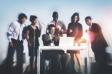 Outdoor Business Meeting in New York City Concept