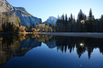 half dome reflection