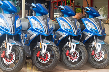 Fototapeta na wymiar Motorcycles with headlights