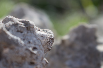 Stones with blurred background