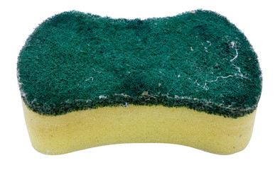 The dirty scotch brite isolated including clipping path
