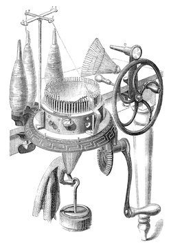 early invention knitting machine