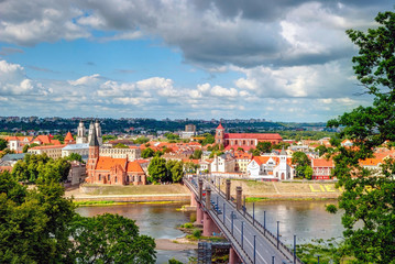 Skyline of Kaunas, Lithuania - obrazy, fototapety, plakaty