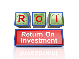 3d boxes of concept of roi