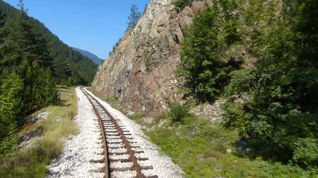 Journey on narrow-gauge railway