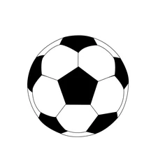 Papier Peint photo autocollant Sports de balle ballon de football isolé de haute qualité