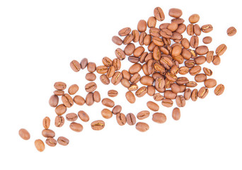 Coffee beans on white