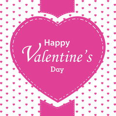Valentine's Day and big heart on white background. Pink heart on Valentine's Day.