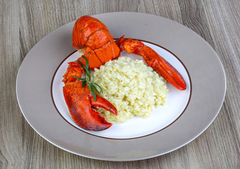 Risotto with lobster