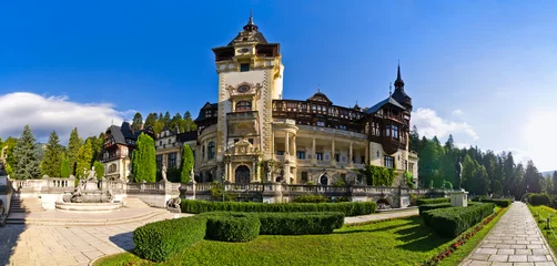 Crédence de cuisine en verre imprimé Château Peles castle in Romania