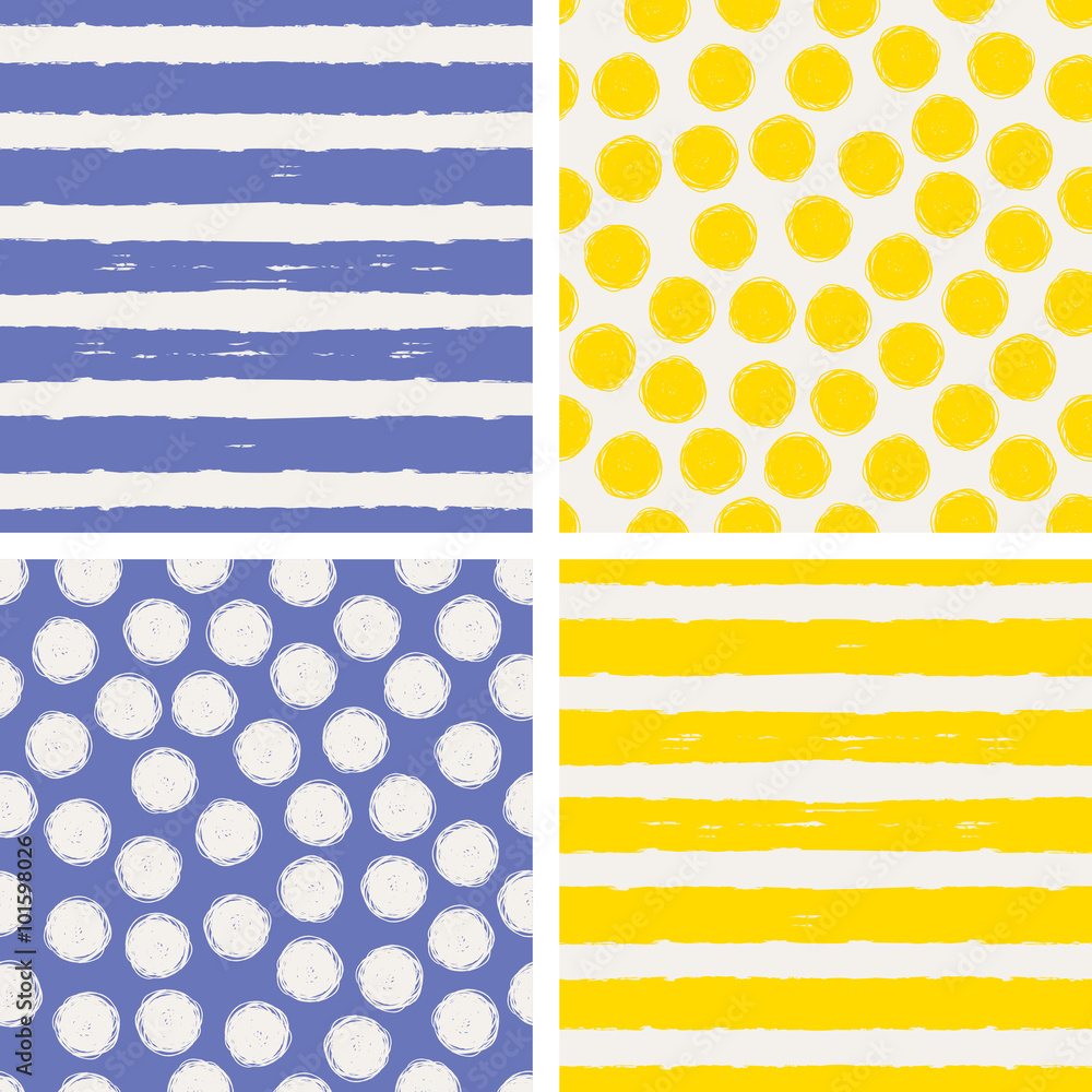 Poster set of seamless patterns