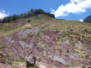 beautiful colorful mountains cordillera de los frailes in bolivia