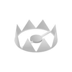 Sharp metal trap isometric 3d icon