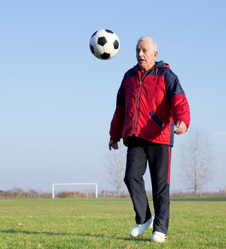 Old Man Playing Football