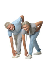 Portrait of Senior Couple Exercising